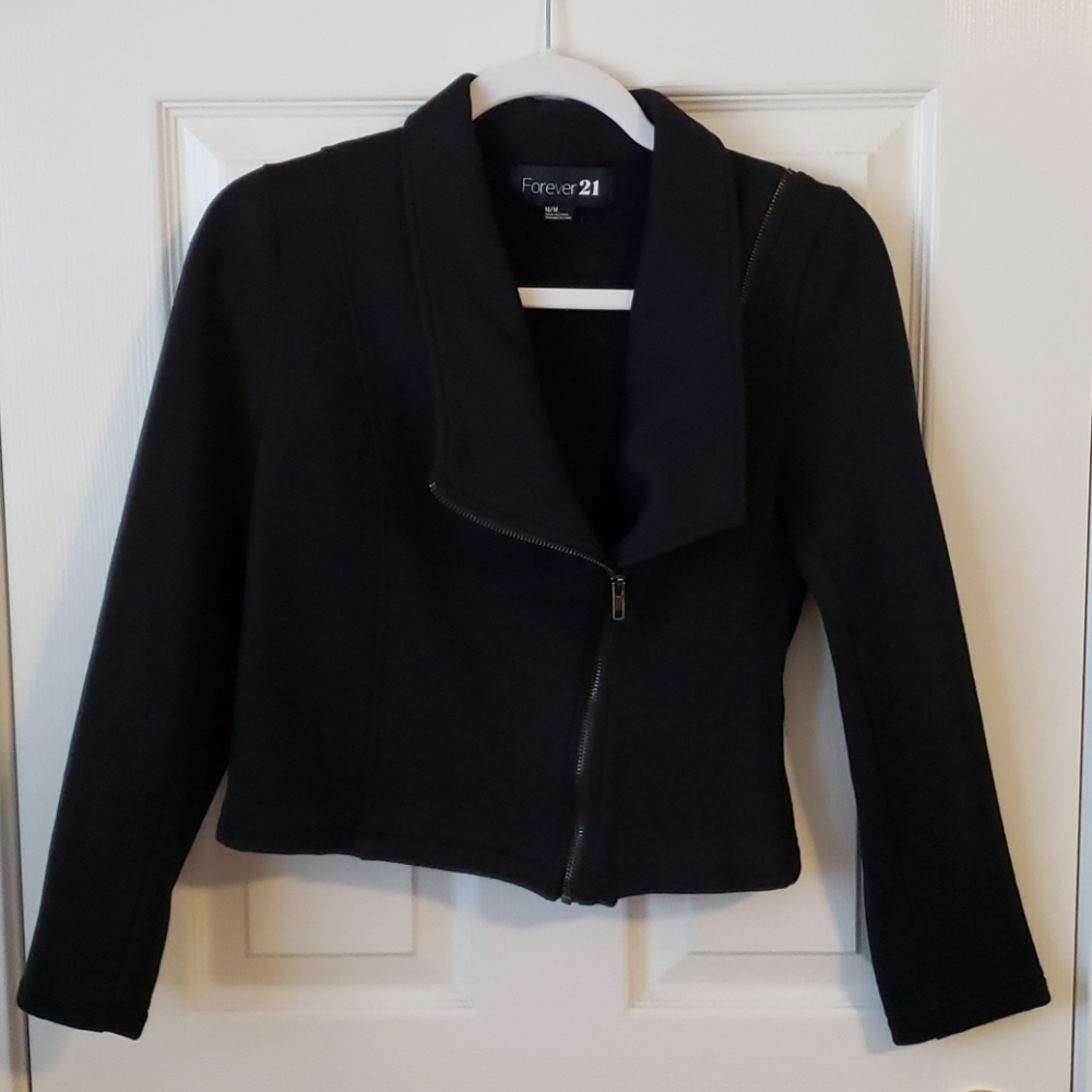 F21 Black Cropped Jacket